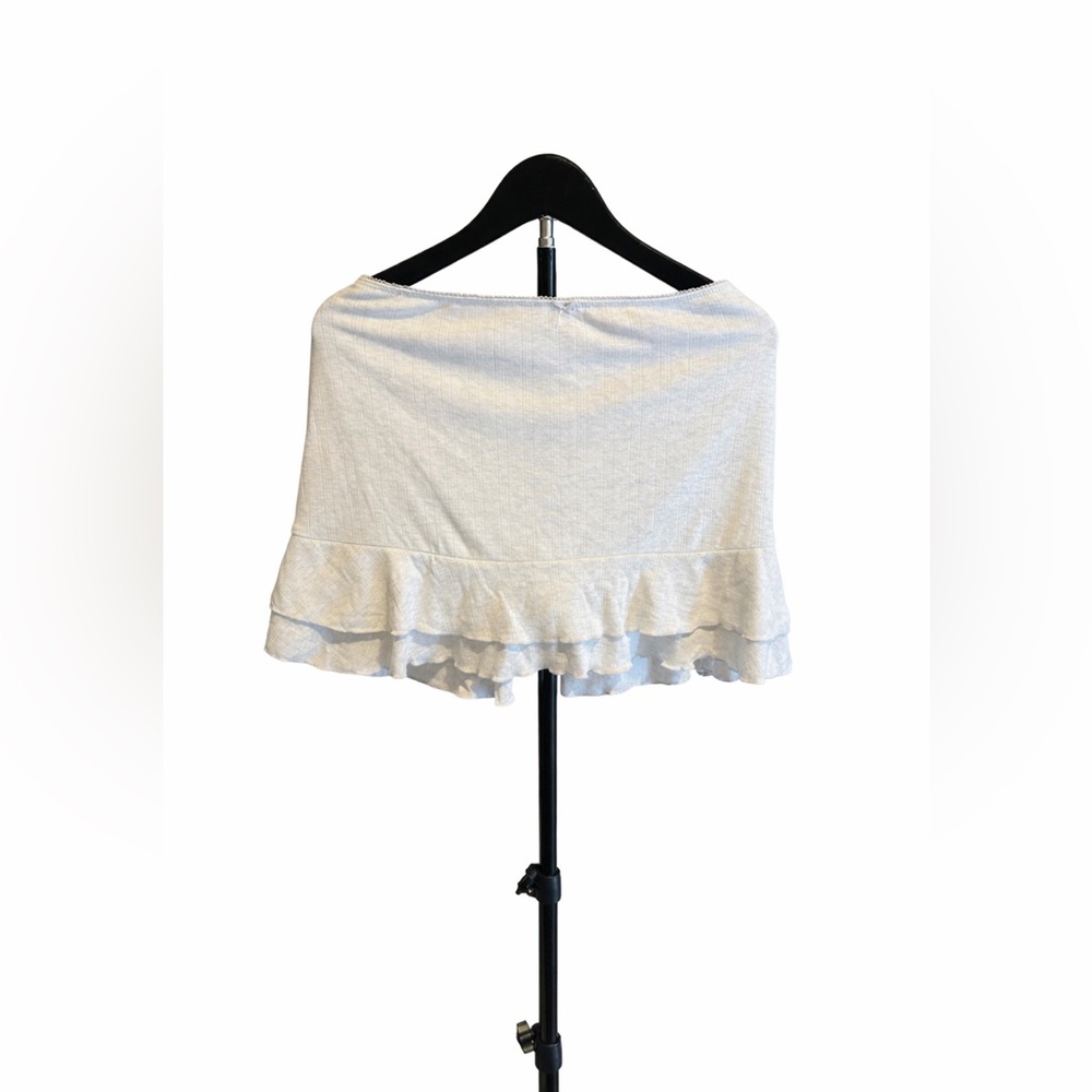 White Recycled Polyester Skort